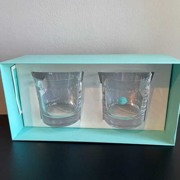 Tiffany & Co Swing of Rock Crystal Tumblers w/ Tiffany Box - Set of 2 - New! - Picture 2 of 5